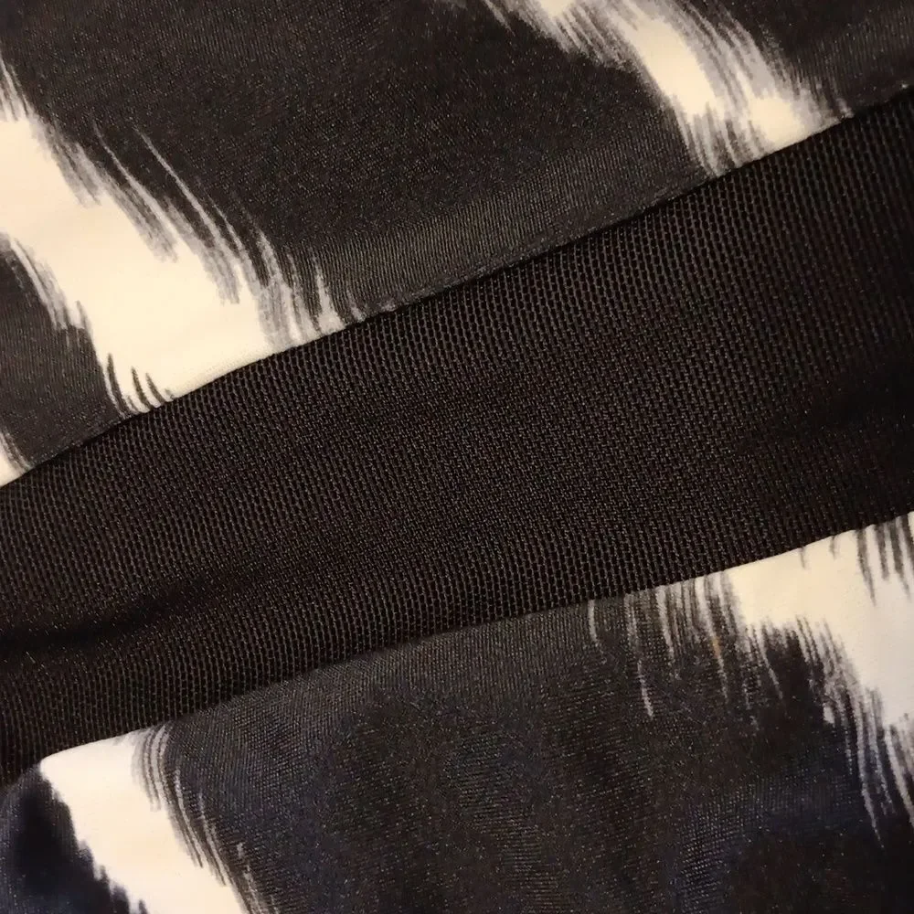DKNY Black Nylon Spandex One Piece Swimsuit. Strapless. Illusion. - Picture 12 of 12
